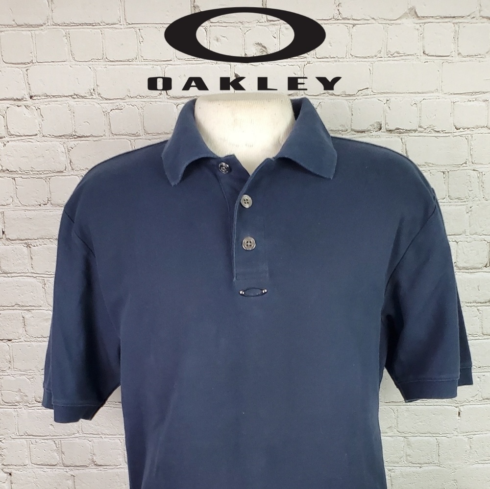 5/$10 BUNDLE ME! Oakley Mens Polo Shirt Navy Size Large G43